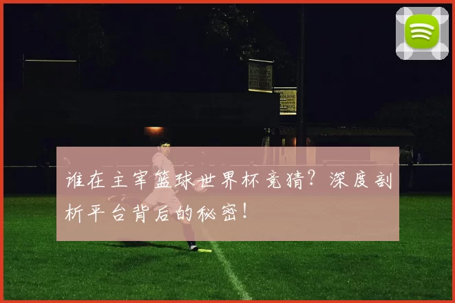 谁在主宰篮球世界杯竞猜?深度剖析平台背后的秘密!