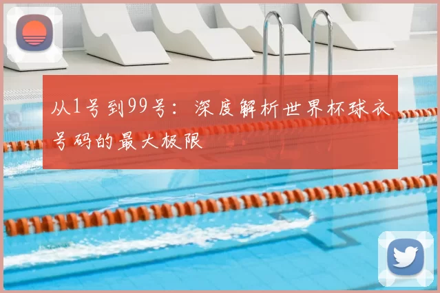 从1号到99号：深度解析世界杯球衣号码的最大极限